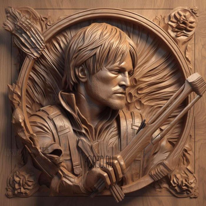 Daryl Dixon 4 stl model for CNC